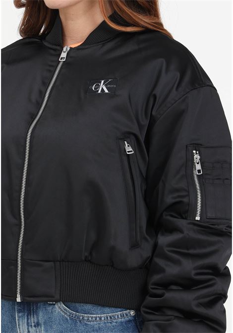 Black women's jacket with pockets CALVIN KLEIN JEANS | J20J222591BEHBEH